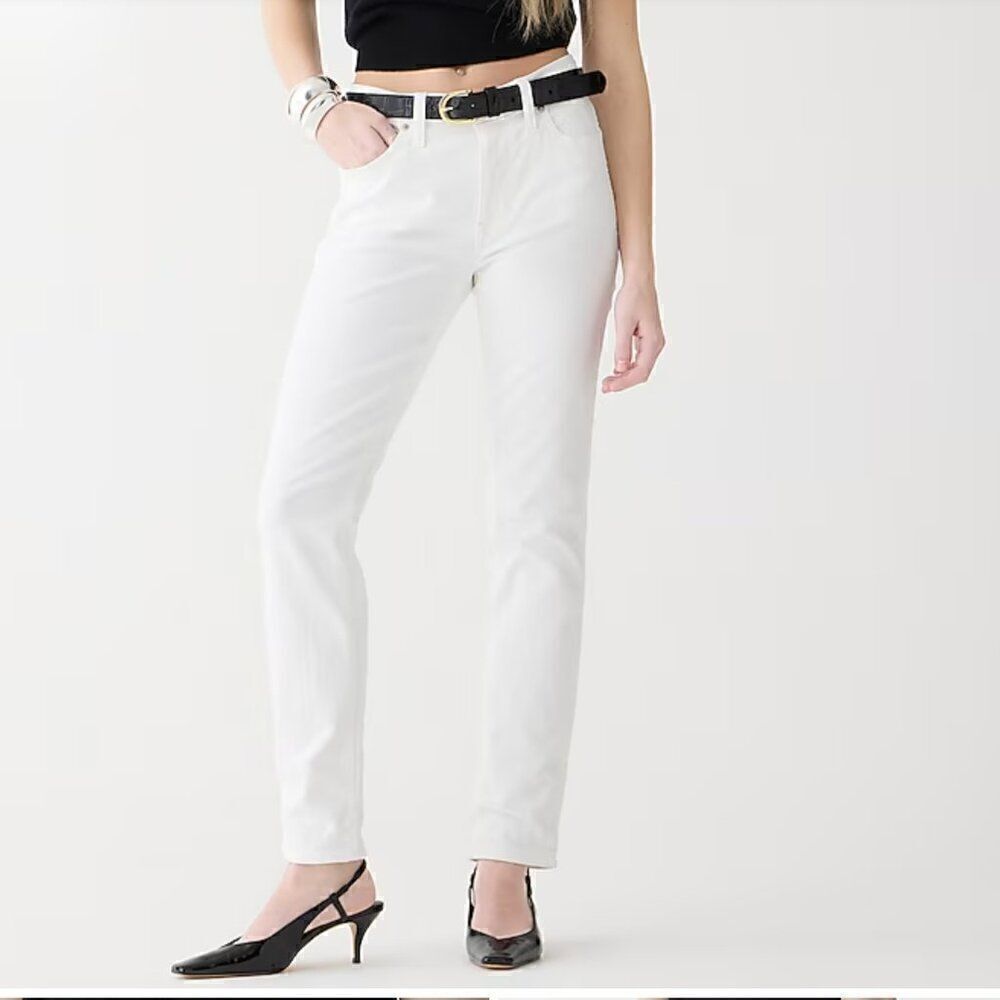 J. Crew 9" vintage slim-straight jean in white wash NWT